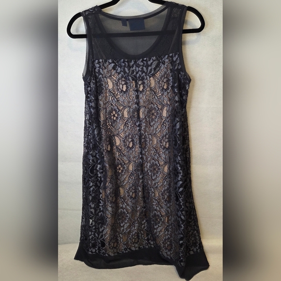 Simply Vera Vera Wang Black Lace Midi Slip Dress Whimsygoth - Picture 7 of 10